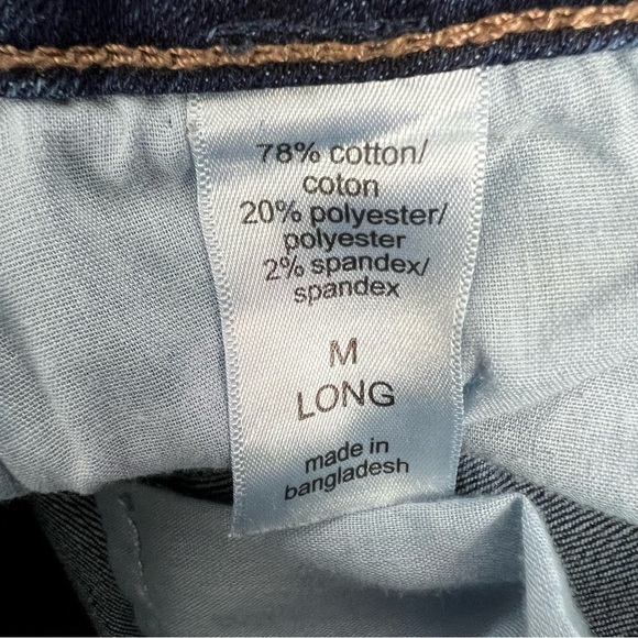 MAURICES Women’s Blue Jeans Medium (9/11) Long Distressed Mid-Rise Medium Wash - Picture 8 of 13